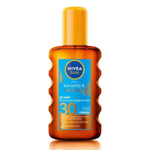 Nivea Sun SPF30 Çift Etkili Koruma ve Bronzluk Güneş Spreyi 200 ml - Nivea