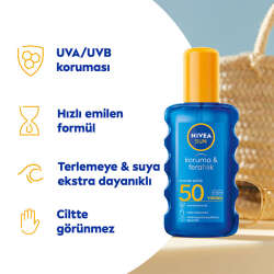 Nivea Sun SPF50 Koruma Ve Ferahlık Güneş Koruyucu Transparan Vücut Spreyi 200 ml - 2