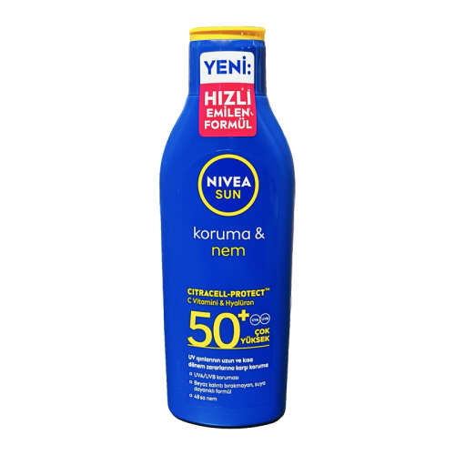 Nivea Sun SPF50 Koruma ve Nemlendirici Güneş Koruyucu Losyon 200 ml - Nivea