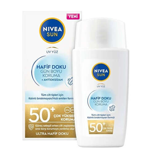 Nivea Sun Spf 50 Hafif Doku Güneş Koruyucu Krem 40 ml - Nivea