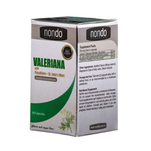 Nondo Vitamins Valeriana 60 Kapsül - Nondo Vitamins