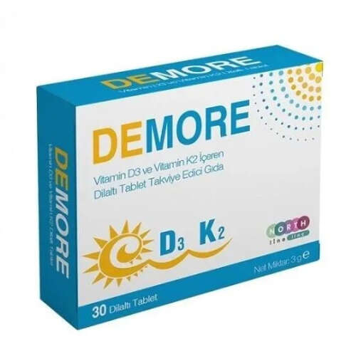 North Line Demore Vitamin D3 K2 30 Dilaltı Tablet - North Line