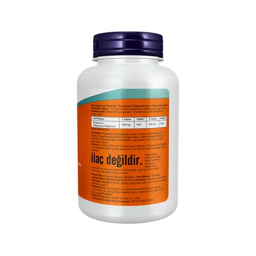 Now Magnesium Glycinate 180 Tablet - 2