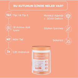 Nutrafine Bovine Collagen Doğal %100 Çifte Hidrolize Tip 1 ve Tip 3 İçeren Kolajen 300 gr - 30 Günlük - 4