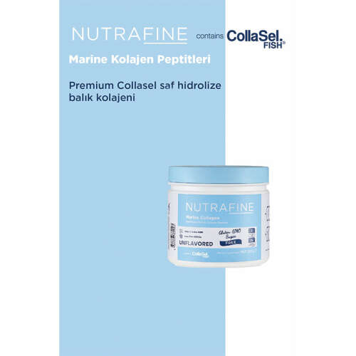 Nutrafine Marine Collagen Doğal %100 Çift Hidrolize Tip 1 Balık Kolajen Peptitler - 210 gr - 5