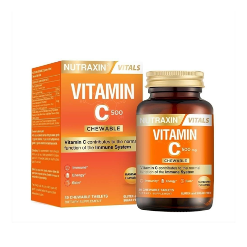 Nutraxin 500 mg Vitamin C Takviye Edici Gıda 30 Tablet - Nutraxin