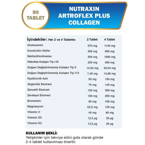 Nutraxin Artroflex Plus Collagen 90 Tablet - 2