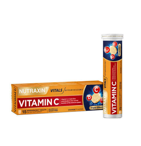 Nutraxin Efervesan - Vitamin C-D-ZINC 15 Efervesan Tablet - Nutraxin