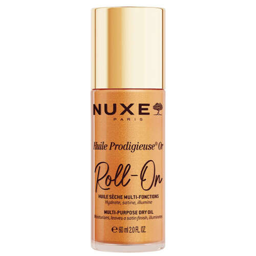 Nuxe Huile Prodigieuse OR Roll-on Çok Amaçlı Simli Kuru Yağ 60 ml - Nuxe