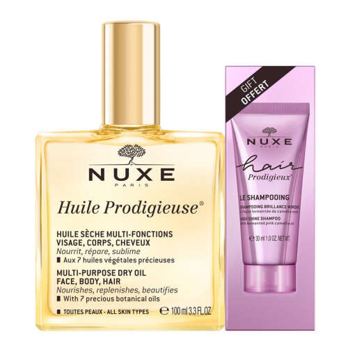 NUXE Huile Prodigieuse SET Hair Prodigieux High Shine Şampuan 30 ml HEDİYE - Nuxe