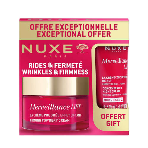 Nuxe Merveillance Lift Firming Powdery Cream 50 ml + Night Cream 15 ml HEDİYE - Nuxe