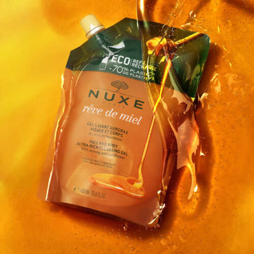 Nuxe Reve de Miel Face and Body Ultra Rich Cleansing Gel 400 ml - Refill - 4