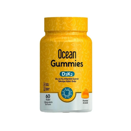 Ocean Gummies D3K2 60 Adet Çiğnenebilir Jel Form İçeren Takviye Edici Gıda - Orzax