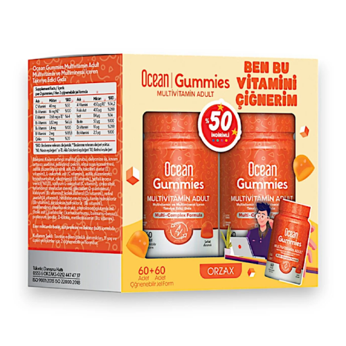 Ocean Gummies Multivitamin Adult 60 Tablet x 2 Adet - 1