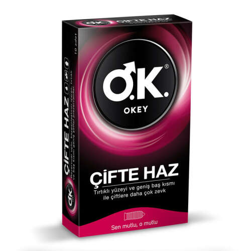 Okey Çifte Haz Prezervatif 10 adet - 1