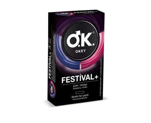 Okey Festival+ Prezervatif 12 Adet - Okey
