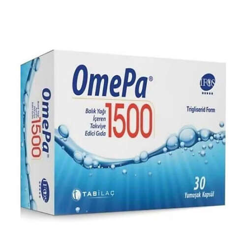 Omepa 1500 Balık Yağı İçeren Takviye Edici Gıda 30 Yumuşak Kapsül - TAB İlaç Sanayi A.Ş