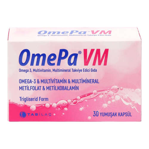 OmePa VM Takviye Edici Gıda 30 Yumuşak Kapsül - TAB İlaç Sanayi A.Ş