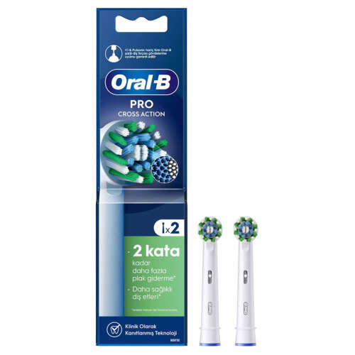 Oral-B Pro Cross Action X-Filament Şarjlı Diş Fırçası Yedek Başlığı 2 Adet - Oral-b
