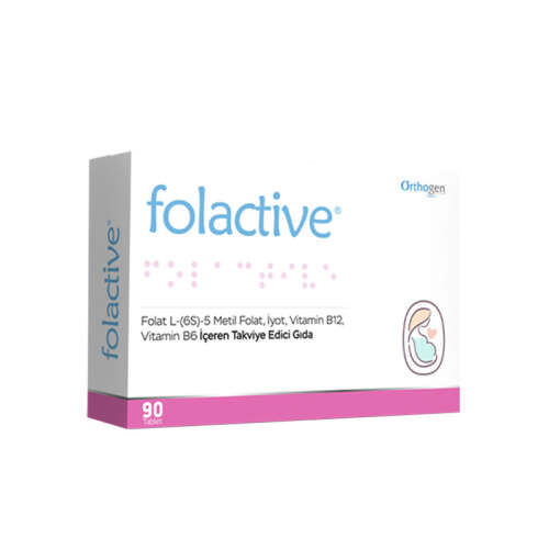 Orthogen Folactive Takviye Edici Gıda 90 Tablet - Orthogen