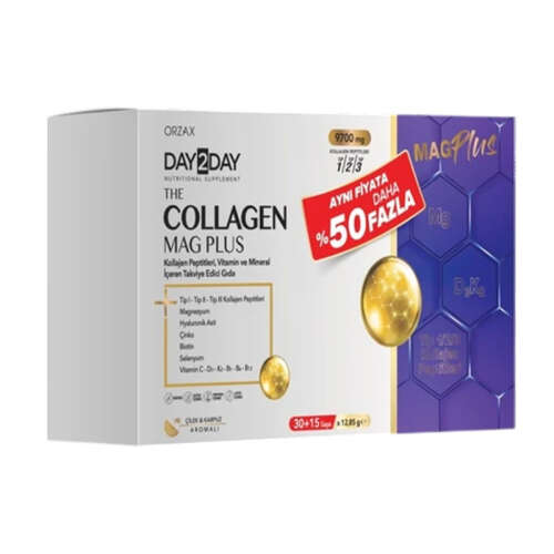 Orzax Day2Day Collagen Mag Plus 45 Saşe 12,85 gr - Orzax