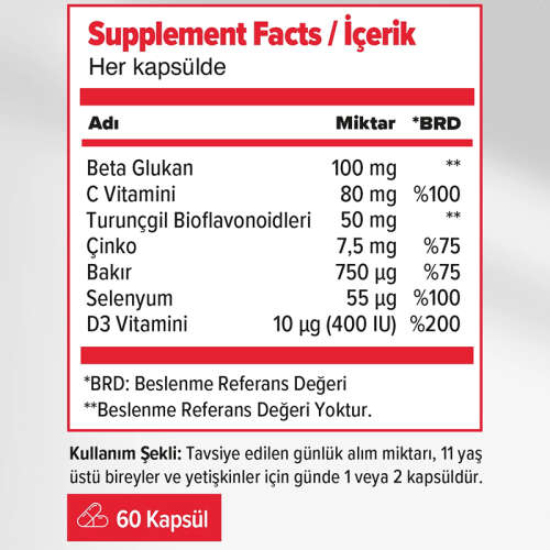 Orzax İmunol Complex Takviye Edici Gıda 45 Kapsül - 2