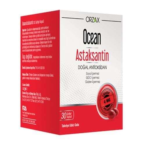 Orzax Ocean Astaksantin 30 Kapsül - Orzax