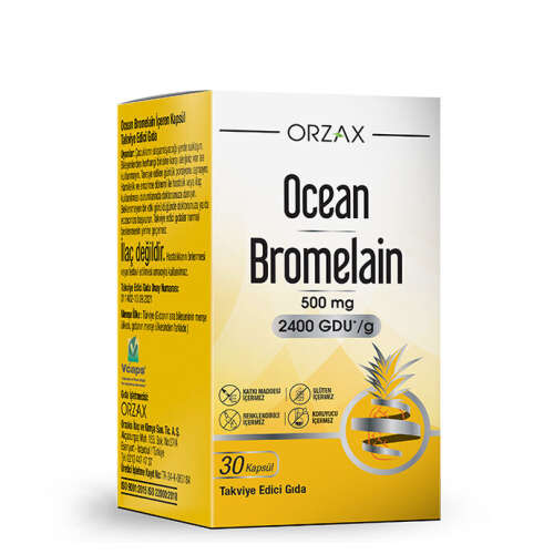 Orzax Ocean Bromelain 30 Kapsül - Orzax