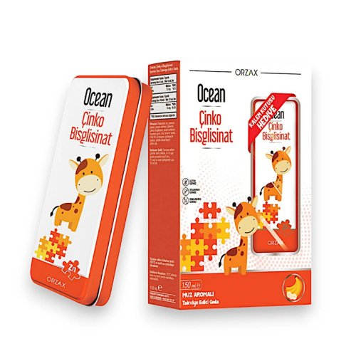 Orzax Ocean Çinko Bisglisinat Takviye Edici Gıda 150 ml Kalem Kutusu Hediyeli - Orzax