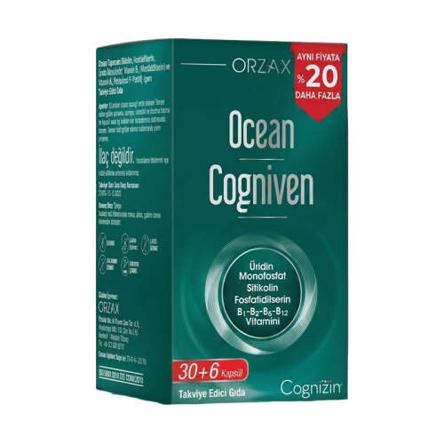 Orzax Ocean Cogniven Takviye Edici Gıda 30+6 Kapsül - Orzax
