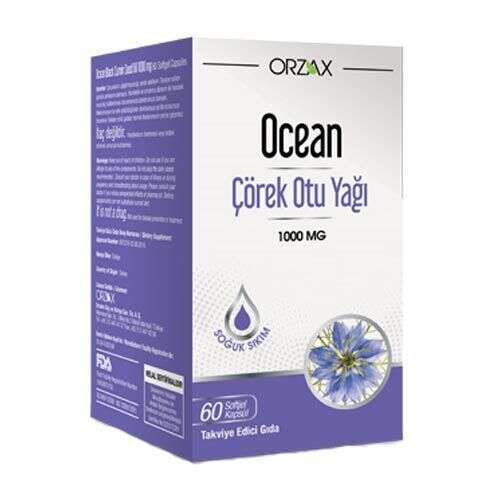 Orzax Ocean Çörek Otu Yağı 60 Kapsül - Orzax