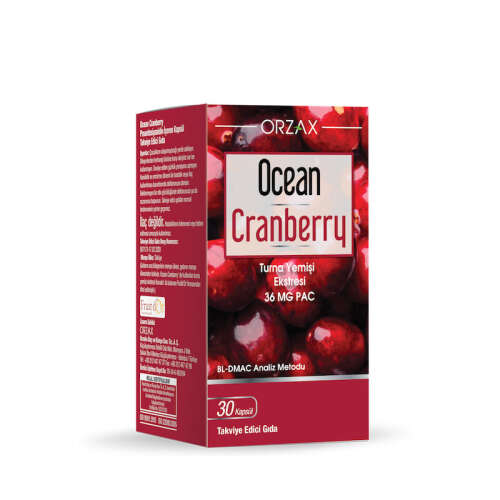 Orzax Ocean Cranberry Turna Yemişi Ekstresi 30 Tablet Takviye Edici Gıda - Orzax