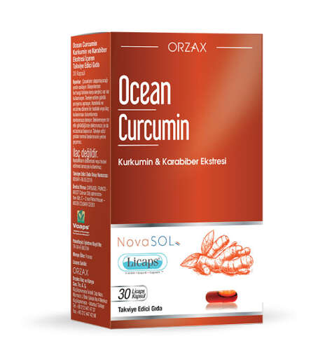 Orzax Ocean Curcumin Karabiber Ekstresi Takviye Edici Gıda 30 Kapsül - 1