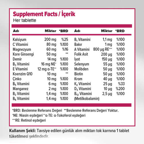 Orzax Ocean Daily One Energy 30 Tablet - Takviye Edici Gıda - 4