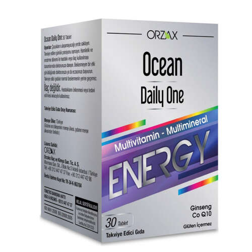 Orzax Ocean Daily One Energy 30 Tablet - Takviye Edici Gıda - Orzax