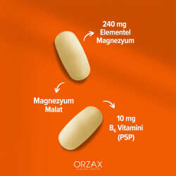 Orzax Ocean ExtraMag Magnezyum Malat + P5P Takviye Edici Gıda 60 Tablet - 2