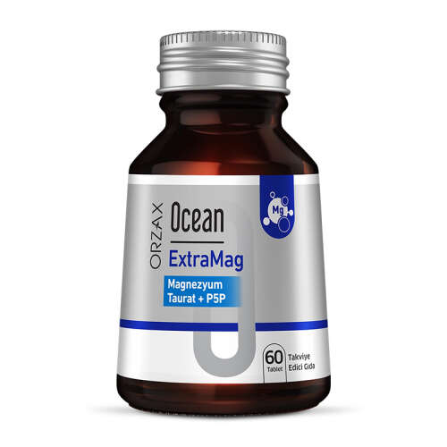 Orzax Ocean ExtraMag Magnezyum Taurat+P5P Takviye Edici Gıda 60 Tablet - Orzax