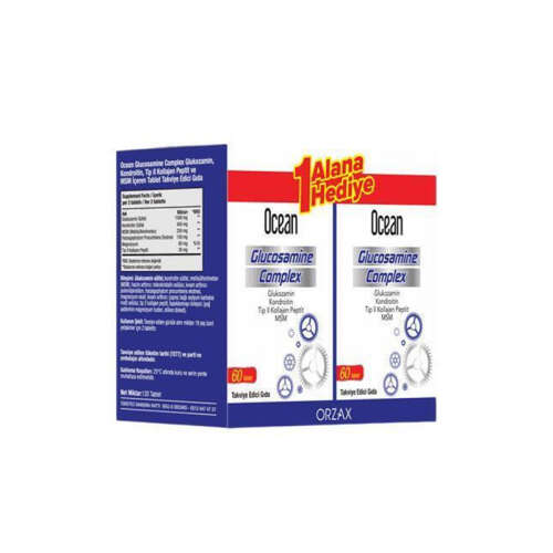 Orzax Ocean Glucosamine Complex 1 Alana 1 Hediye Takviye Edici Gıda 120 Tablet - Orzax