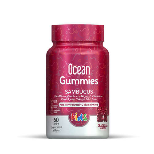 Orzax Ocean Gummies Sambucus Kids Takviye Edici Gıda 60 Adet Çiğnenebilir Jel Form - Orzax