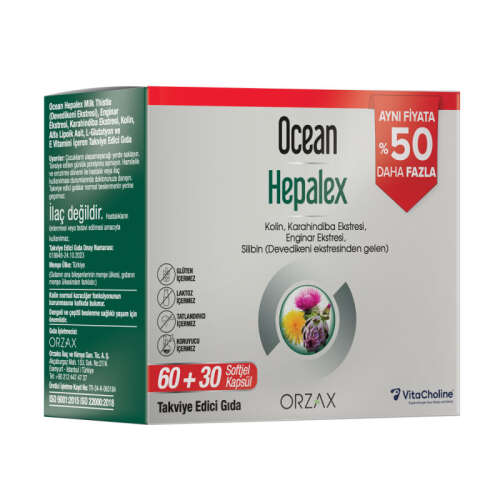Orzax Ocean Hepalex 60+30 Softjel Kapsül - Orzax