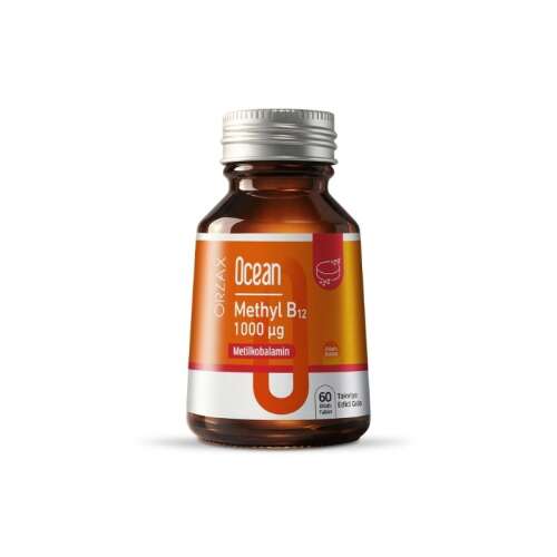 Orzax Ocean Methyl B12 Takviye Edici Gıda 60 Dilaltı Tablet - Orzax