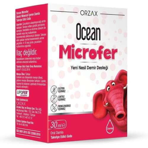 Orzax Ocean Microfer Takviye Edici Gıda 30 ml - Damla - Orzax