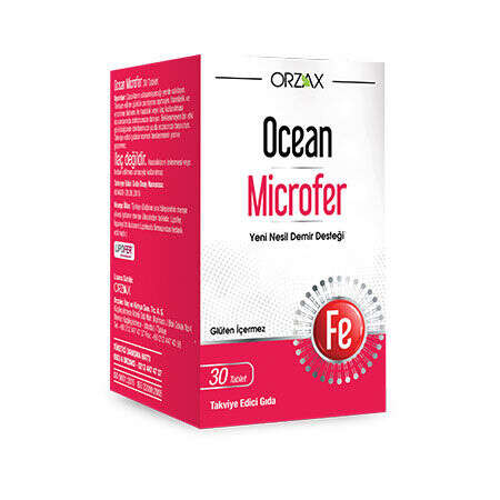 Orzax Ocean Microfer Takviye Edici Gıda 30 Tablet - Orzax