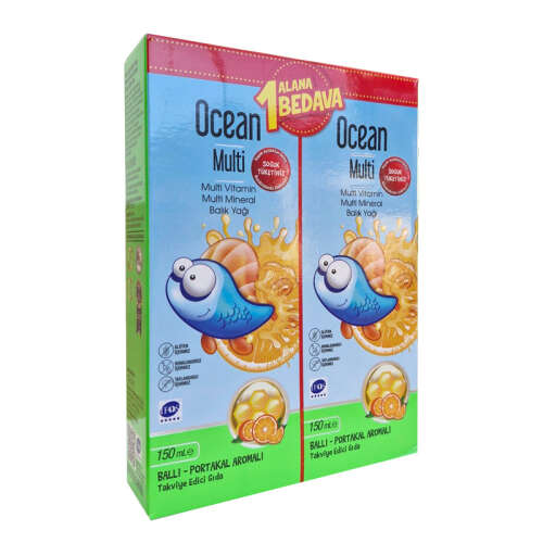 Orzax Ocean Multi Şurup 150 ml - Ballı Portakallı - 1 ALANA 1 BEDAVA - Orzax