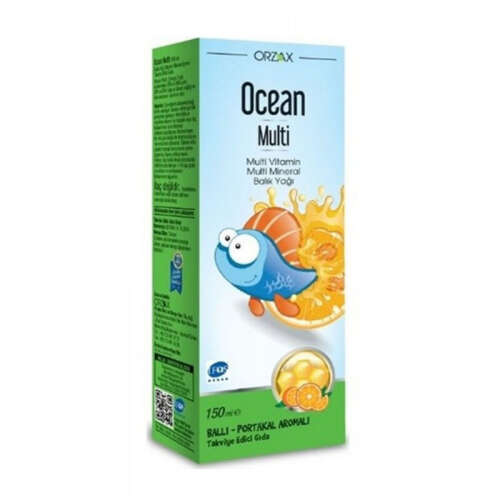 Orzax Ocean Multi Şurup 150 ml - Ballı Portakallı - Orzax