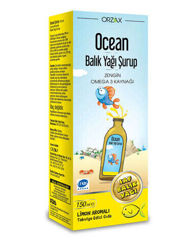 Orzax Ocean Omega3 Şurup 150 ml - Limon - Orzax