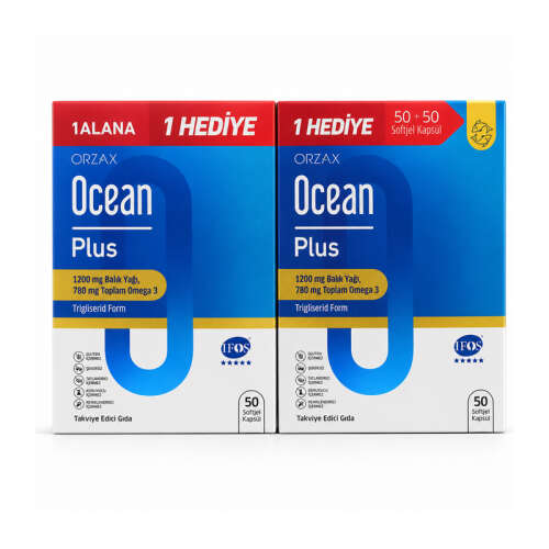 Orzax Ocean Plus 1 ALANA 1 BEDAVA 50+50 Kapsül - Orzax