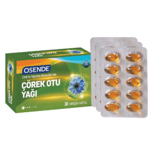 Osende Çörek Otu Yağı 30 Yumuşak Kapsül - TAB İlaç Sanayi A.Ş