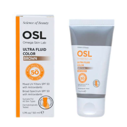 Osl - Omega Skin Lab Ultra Fluide Color Spf50+ Güneş Koruyucu Krem 50 ml -Brown - 1