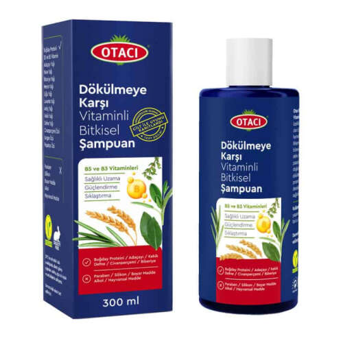 Otacı Dökülmeye Karşı Vitaminli Bitkisel Şampuan 300 ml - Otacı